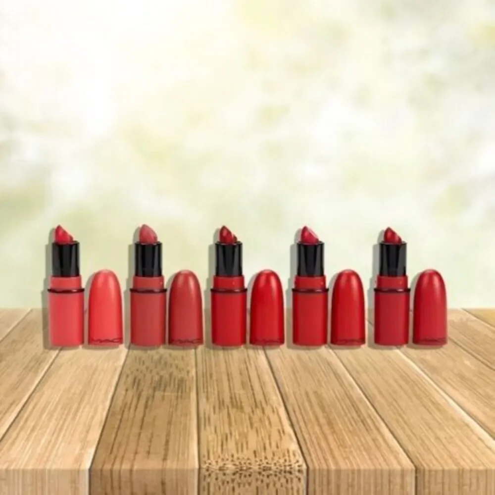 MAC Travel Exclusive Mini Lipsticks x 5 Bright 0.05 oz W/ Bag Sealed Box Set Kit